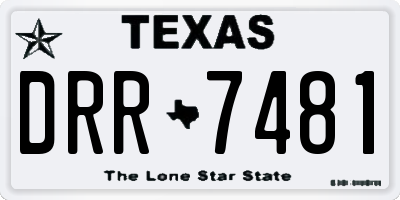 TX license plate DRR7481