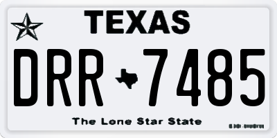 TX license plate DRR7485