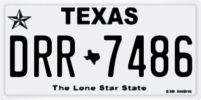 TX license plate DRR7486