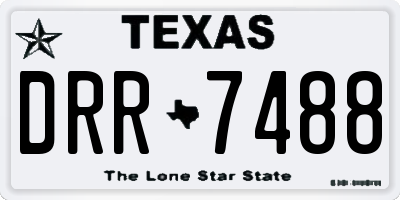 TX license plate DRR7488
