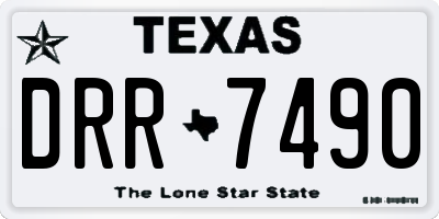 TX license plate DRR7490