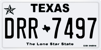 TX license plate DRR7497