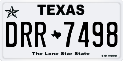 TX license plate DRR7498