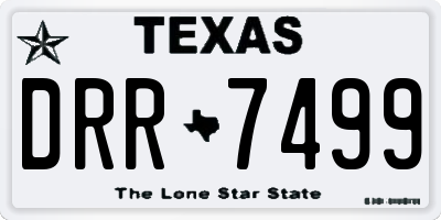TX license plate DRR7499