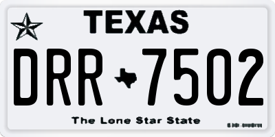 TX license plate DRR7502