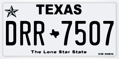 TX license plate DRR7507