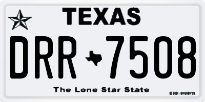 TX license plate DRR7508