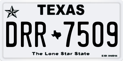TX license plate DRR7509