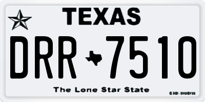 TX license plate DRR7510