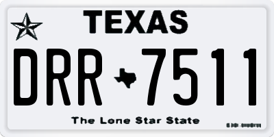 TX license plate DRR7511