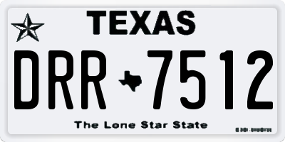 TX license plate DRR7512
