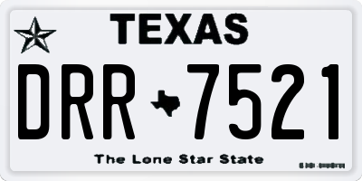 TX license plate DRR7521