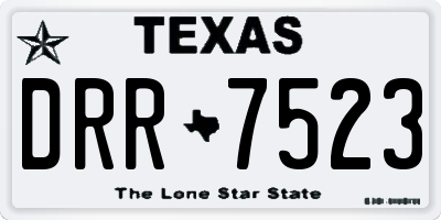 TX license plate DRR7523