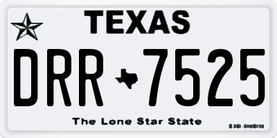 TX license plate DRR7525