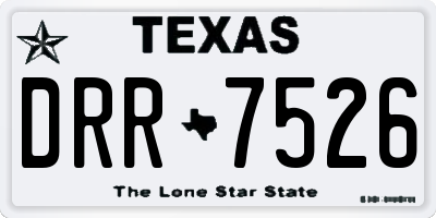 TX license plate DRR7526