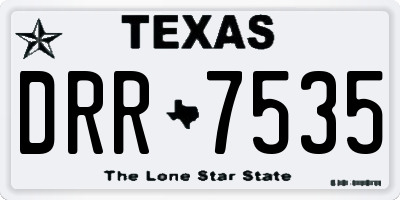 TX license plate DRR7535