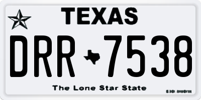 TX license plate DRR7538