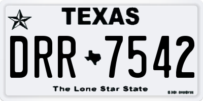 TX license plate DRR7542