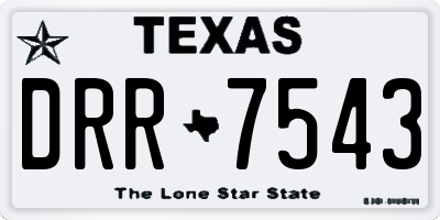 TX license plate DRR7543