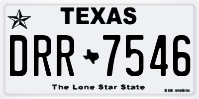 TX license plate DRR7546