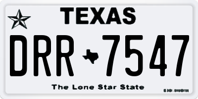 TX license plate DRR7547