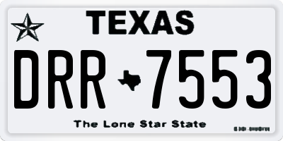 TX license plate DRR7553