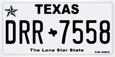 TX license plate DRR7558