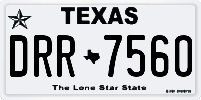 TX license plate DRR7560