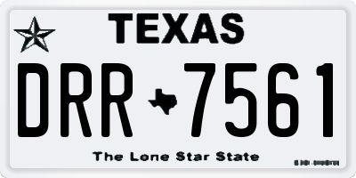 TX license plate DRR7561