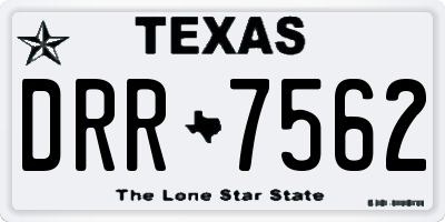 TX license plate DRR7562