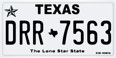 TX license plate DRR7563