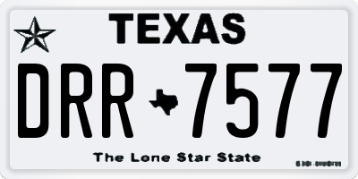 TX license plate DRR7577