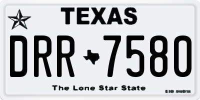 TX license plate DRR7580