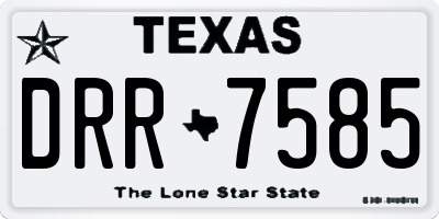 TX license plate DRR7585