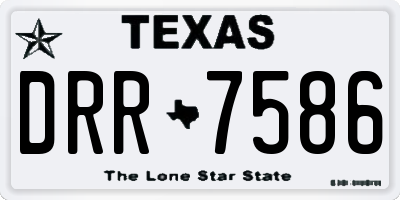 TX license plate DRR7586
