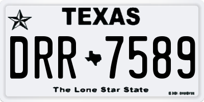 TX license plate DRR7589