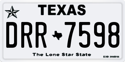 TX license plate DRR7598