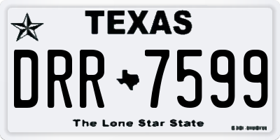 TX license plate DRR7599