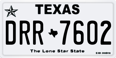 TX license plate DRR7602
