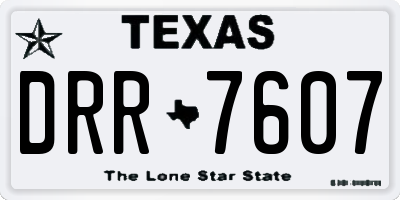 TX license plate DRR7607