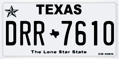 TX license plate DRR7610