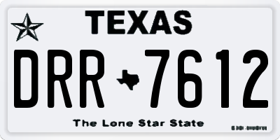 TX license plate DRR7612