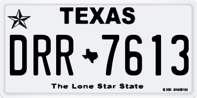 TX license plate DRR7613