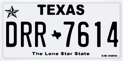 TX license plate DRR7614