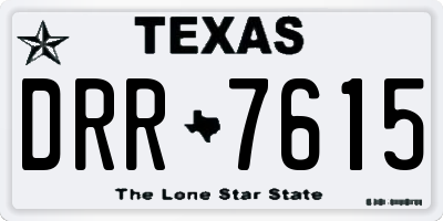 TX license plate DRR7615