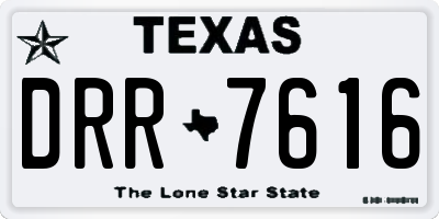 TX license plate DRR7616