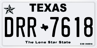 TX license plate DRR7618