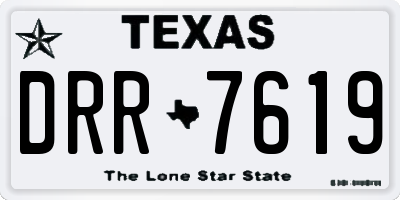 TX license plate DRR7619