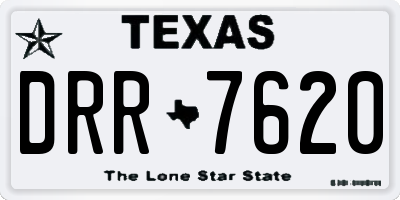 TX license plate DRR7620