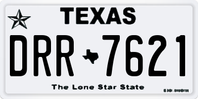 TX license plate DRR7621